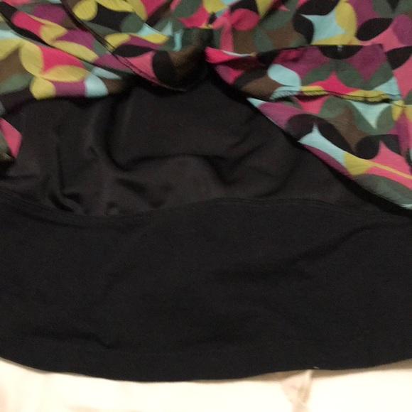 Size S black mauve green multi blouse by RQT - Picture 4 of 5